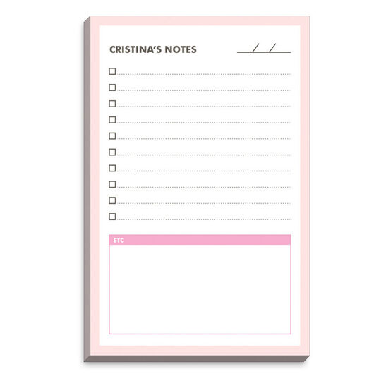 Pink Check List Notepads